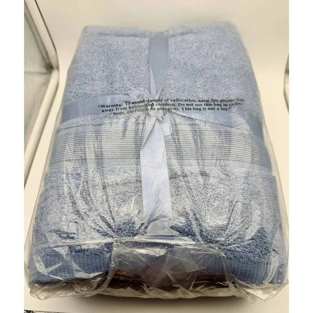 Spirit Linen Home 6-Piece Towel Set 100% Cotten (2) Bath (2) Hand (2) Wash
